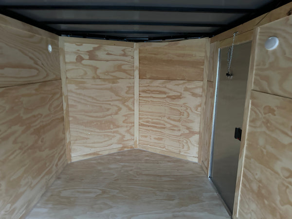 Panther Cargo Trailer 7'x16' Ramp Door Dual Axle Trailer Black Panther Cargo Trailers