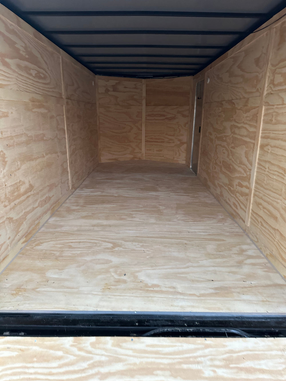 Panther Cargo Trailer 7'x16' Ramp Door Dual Axle Trailer Black Panther Cargo Trailers