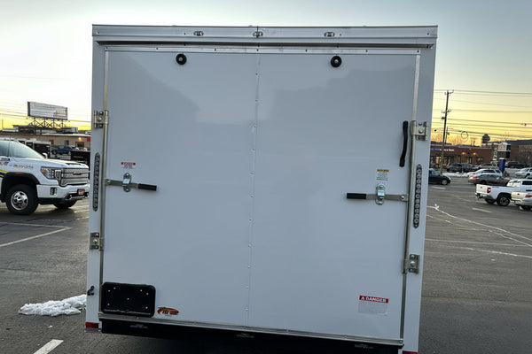 Panther Cargo Trailer 7'x16' Ramp Door Dual Axle Trailer Black Panther Cargo Trailers