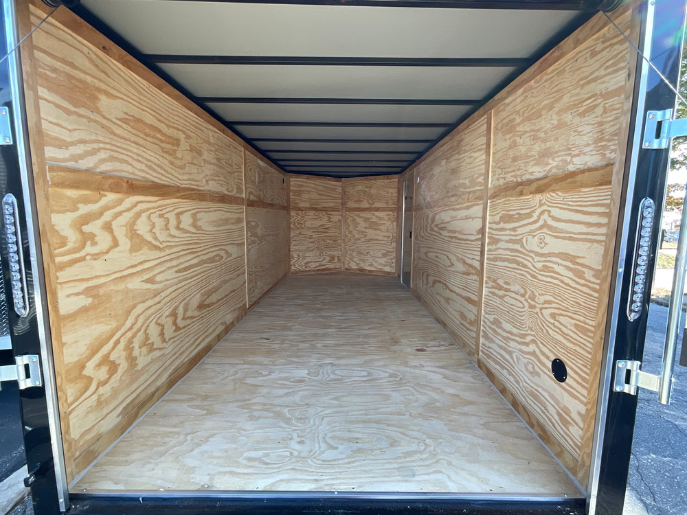 Panther Cargo Trailer 7'x18' Black Ramp Door Dual Axle