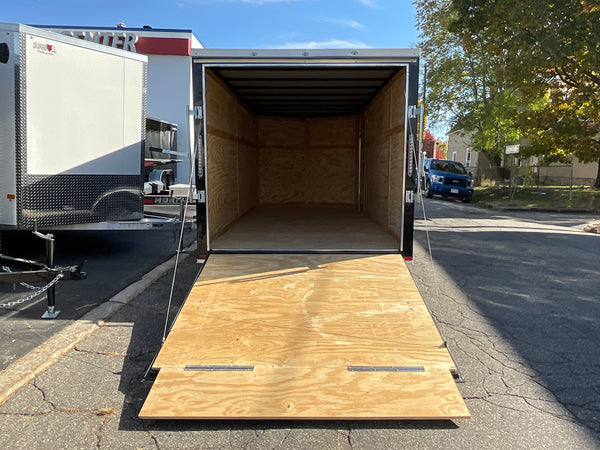 Panther Cargo Trailer 7'x18' Black Ramp Door Dual Axle