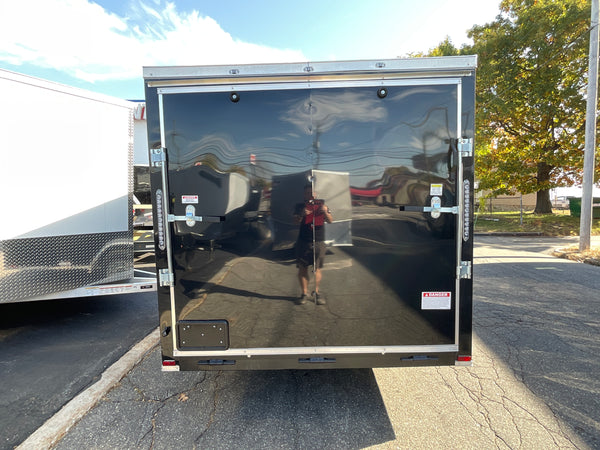 Panther Cargo Trailer 7'x18' Black Ramp Door Dual Axle