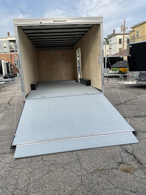 Enclosed Car Hauler Trailer 8.5'x20' White Car Mate Custom 9990 Gvwr Car Mate Trailers