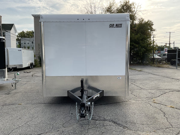Enclosed Car Hauler Trailer 8.5'x20' White Car Mate Custom 9990 Gvwr Car Mate Trailers
