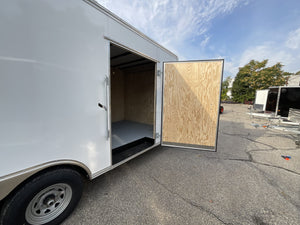 Enclosed Car Hauler Trailer 8.5'x20' White Car Mate Custom 9990 Gvwr Car Mate Trailers