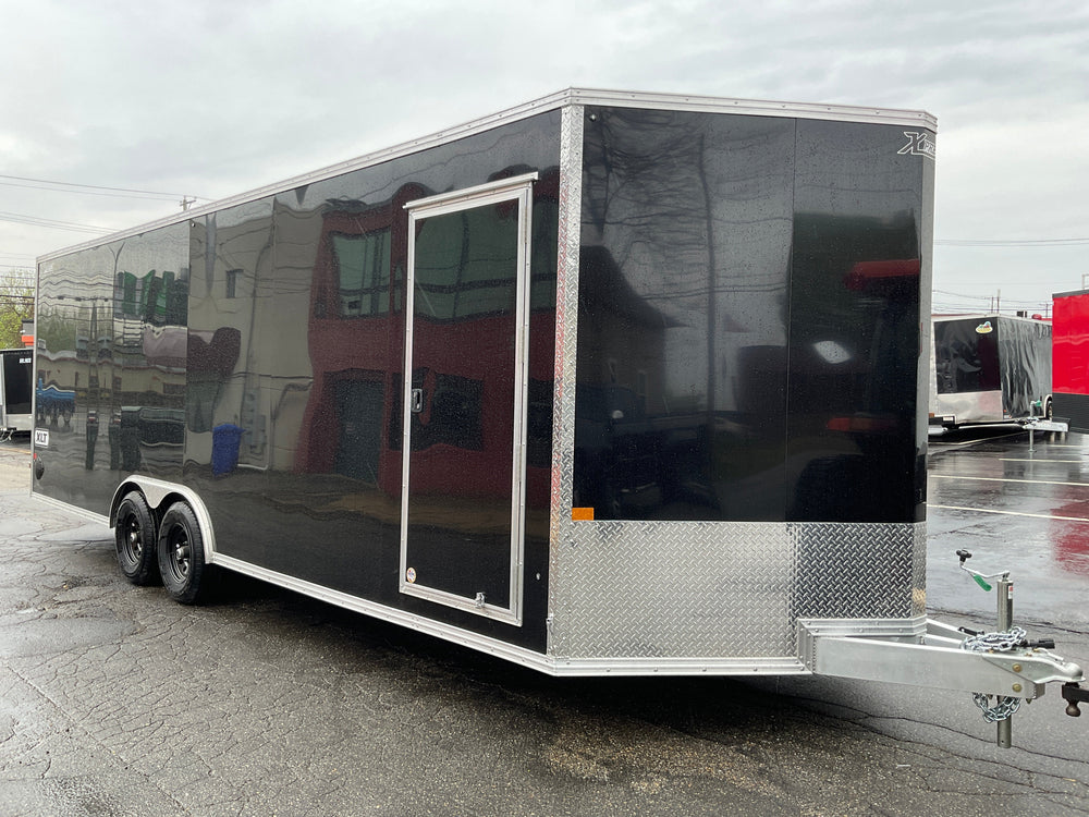 Enclosed Car Hauler Trailer 8.5'x20' V-Nose Black Ramp High Country Aluminum High Country Trailers