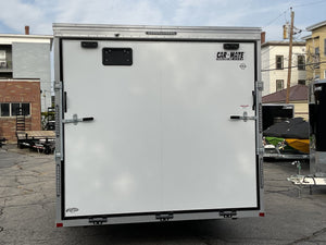 Enclosed Car Hauler Trailer 8.5'x20' White Car Mate Custom 9990 Gvwr Car Mate Trailers