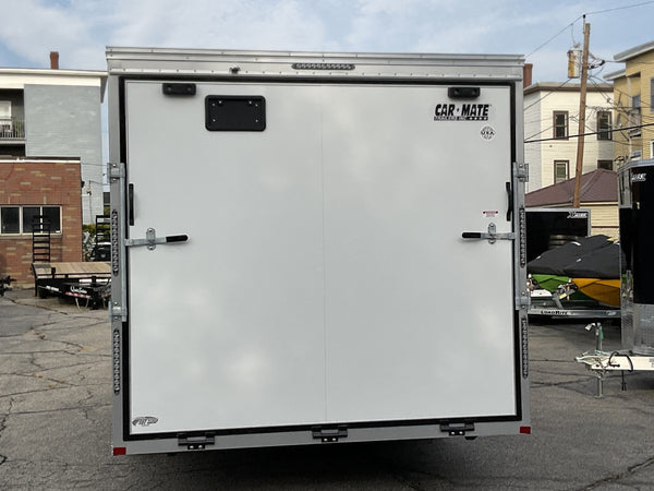 Enclosed Car Hauler Trailer 8.5'x20' White Car Mate Custom 9990 Gvwr Car Mate Trailers