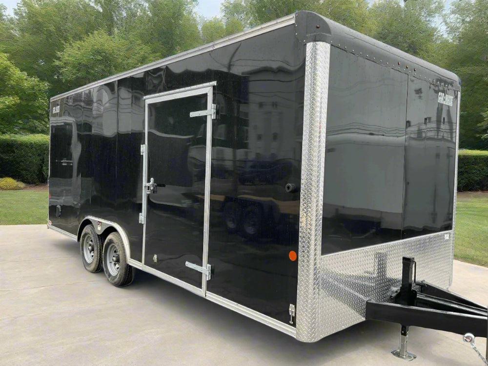 Enclosed Car Hauler Trailer 8.5'x20' BLACK Car Mate Custom 9990 GVWR 6" Up