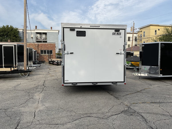 Enclosed Car Hauler Trailer 8.5'x20' White Car Mate Custom 9990 Gvwr Car Mate Trailers