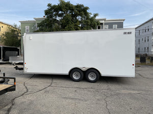 Enclosed Car Hauler Trailer 8.5'x20' White Car Mate Custom 9990 Gvwr Car Mate Trailers