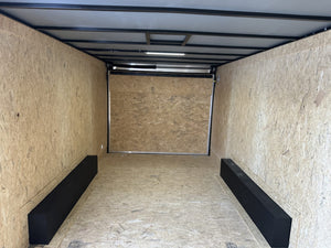 Enclosed Car Hauler 8.5'x20'+2'V WHITE 7000 GVWR Covered Wagon Covered Wagon Trailers