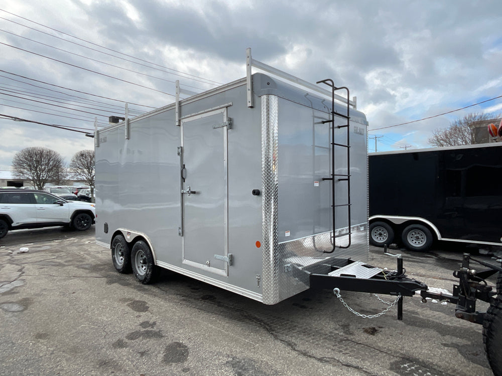 Enclosed Trailer 8.5'x16' Silver Car Mate Contractor 9990 gvwr extra height