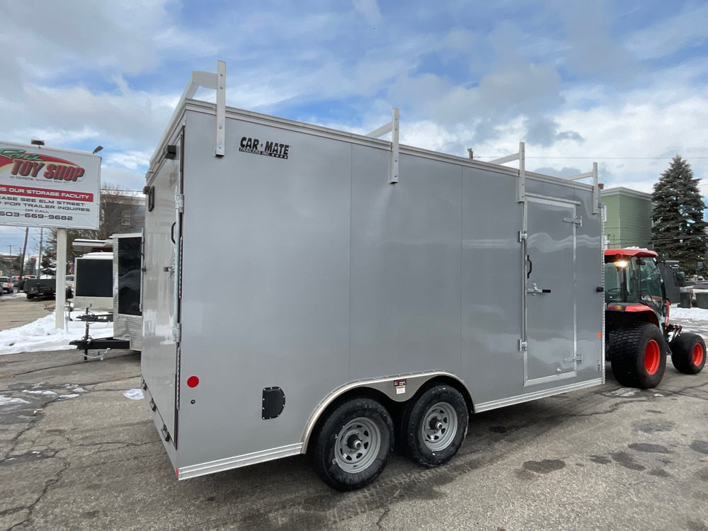 Enclosed Trailer 8.5'x16' Silver Car Mate Contractor 9990 gvwr extra height