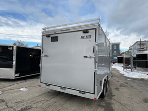 Enclosed Trailer 8.5'x16' Silver Car Mate Contractor 9990 gvwr extra height Car Mate Trailers