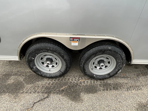 Enclosed Trailer 8.5'x16' Silver Car Mate Contractor 9990 gvwr extra height Car Mate Trailers