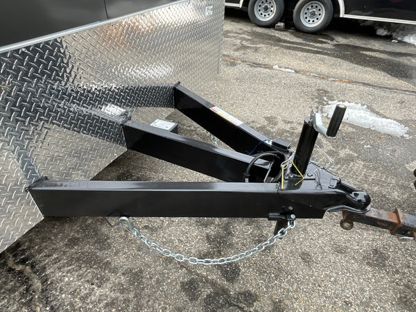 Enclosed Car Hauler Trailer 8.5'x18' Charcoal Car Mate Custom 7' Interior Height Car Mate Trailers