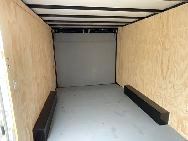 Enclosed Car Hauler Trailer 8.5'x18' Charcoal Car Mate Custom 7' Interior Height Car Mate Trailers