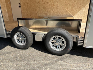 Enclosed Car Hauler Trailer 8.5'x20' V-Nose Silver Ramp Durabull Aluminum 9990 GVWR Elite Escape Door DuraBull Trailers