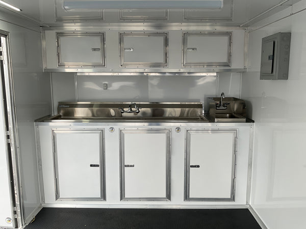 Covered Wagon 8.5X20 Concession Trailer White 10k GVWR
