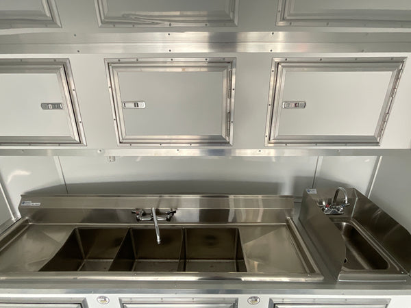Covered Wagon 8.5X20 Concession Trailer White 10k GVWR