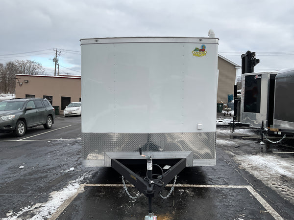 Covered Wagon 8.5X20 Concession Trailer White 10k GVWR