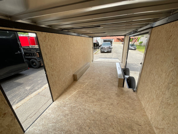 Enclosed Car Hauler Trailer 8.5'x20' V-Nose Blackout Ramp Durabull Aluminum 9990 GVWR Elite Escape Door DuraBull Trailers