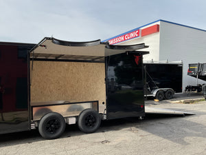 Enclosed Car Hauler Trailer 8.5'x20' V-Nose Blackout Ramp Durabull Aluminum 9990 GVWR Elite Escape Door DuraBull Trailers