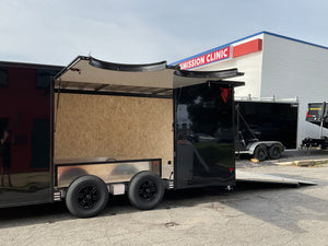 Enclosed Car Hauler Trailer 8.5'x20' V-Nose Blackout Ramp Durabull Aluminum 9990 GVWR Elite Escape Door DuraBull Trailers