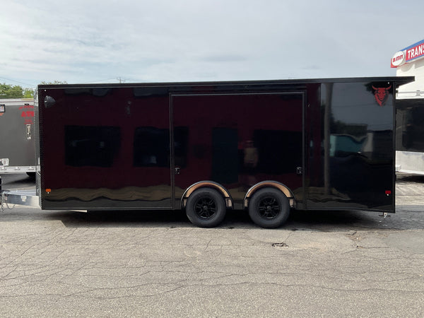 Enclosed Car Hauler Trailer 8.5'x20' V-Nose Blackout Ramp Durabull Aluminum 9990 GVWR Elite Escape Door DuraBull Trailers