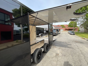 Enclosed Car Hauler Trailer 8.5'x20' V-Nose Blackout Ramp Durabull Aluminum 9990 GVWR Elite Escape Door DuraBull Trailers