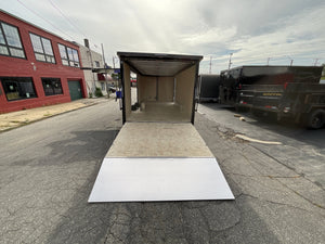 Enclosed Car Hauler Trailer 8.5'x20' V-Nose Blackout Ramp Durabull Aluminum 9990 GVWR Elite Escape Door DuraBull Trailers