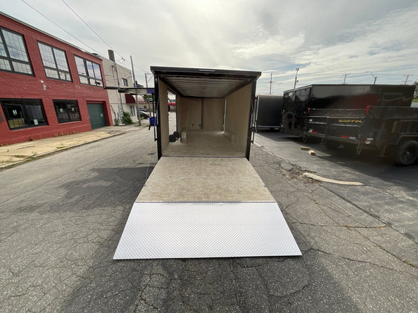 Enclosed Car Hauler Trailer 8.5'x20' V-Nose Blackout Ramp Durabull Aluminum 9990 GVWR Elite Escape Door DuraBull Trailers
