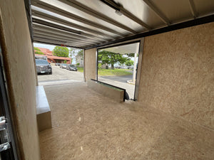Enclosed Car Hauler Trailer 8.5'x20' V-Nose Blackout Ramp Durabull Aluminum 9990 GVWR Elite Escape Door DuraBull Trailers