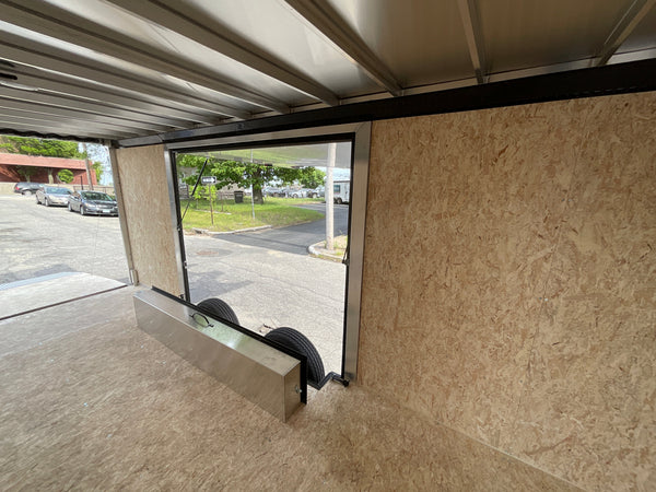 Enclosed Car Hauler Trailer 8.5'x20' V-Nose Blackout Ramp Durabull Aluminum 9990 GVWR Elite Escape Door DuraBull Trailers