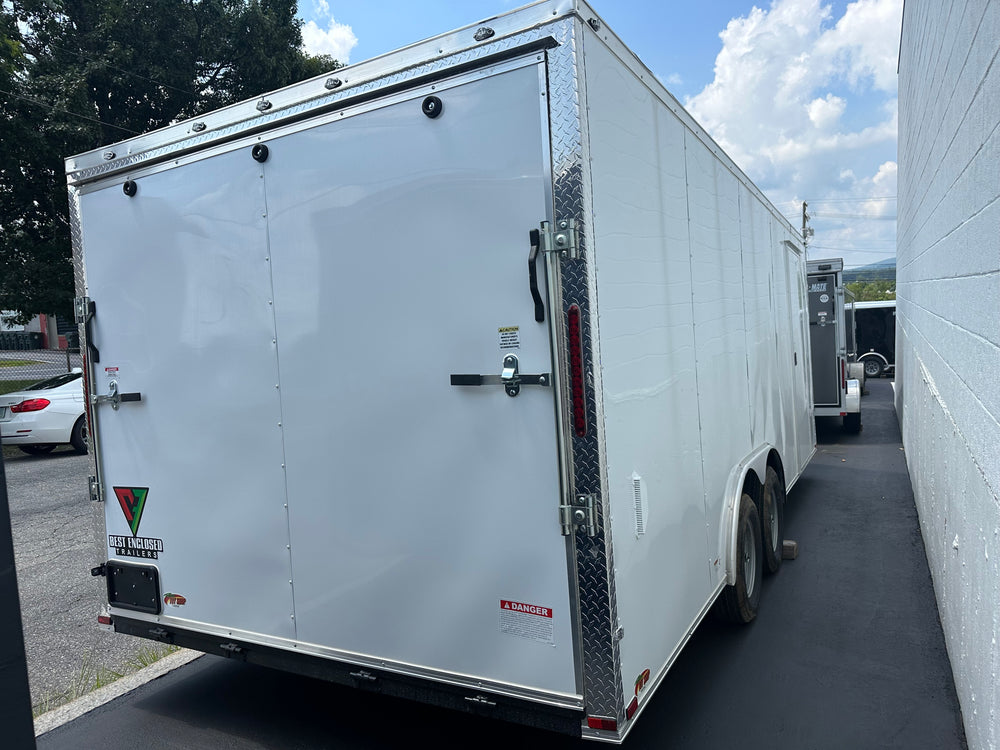Panther Cargo 8.5’x20′ Enclosed Car Trailer 7k Ramp Door White