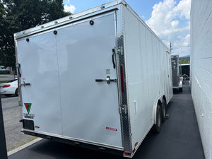 Panther Cargo Enclosed Car Trailer 8.5'x20' 7k Ramp Door White Panther Cargo Trailers
