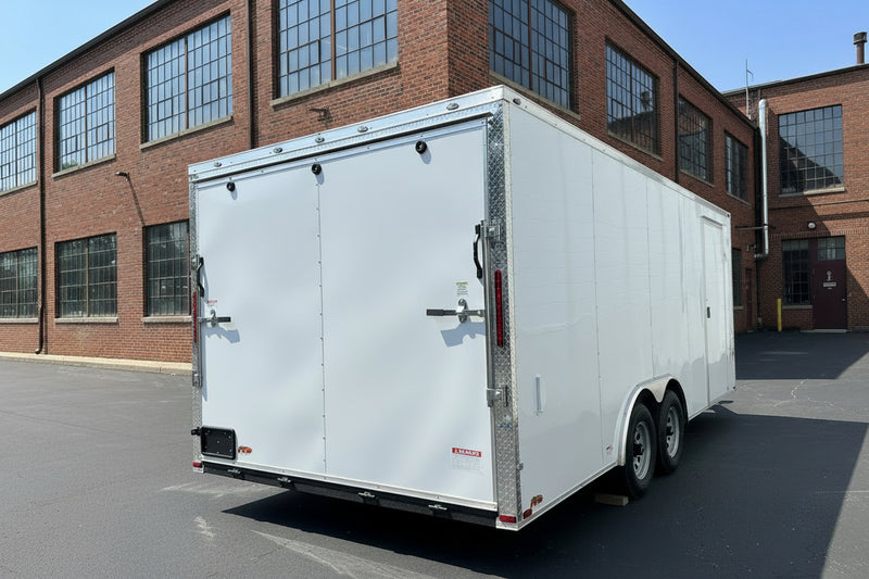 *Scratch and Dent* Panther Cargo Enclosed Car Trailer 8.5'x20' 7k Ramp Door White Extra Height Panther Cargo Trailers