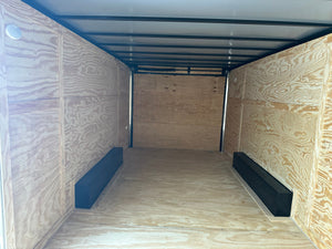Panther Cargo Enclosed Car Trailer 8.5'x20' 7k Ramp Door White Panther Cargo Trailers