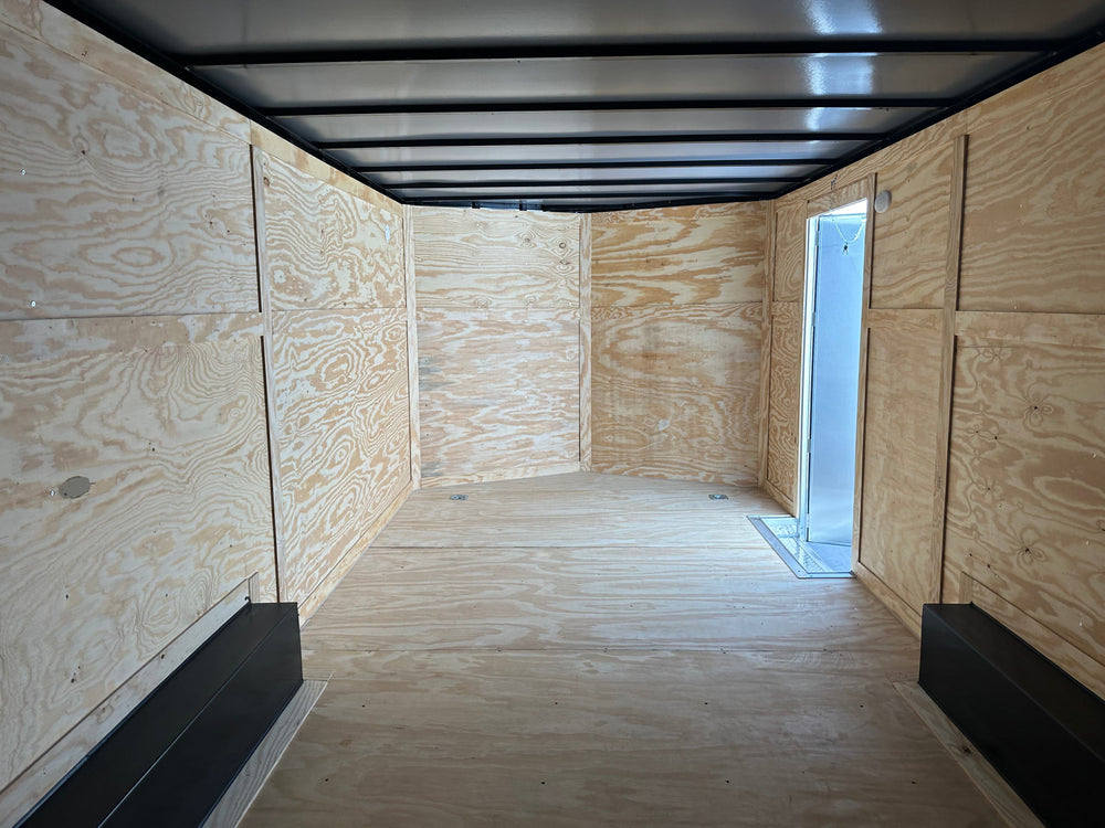 Panther Cargo Enclosed Car Trailer 8.5'x20' 7k Ramp Door White Panther Cargo Trailers