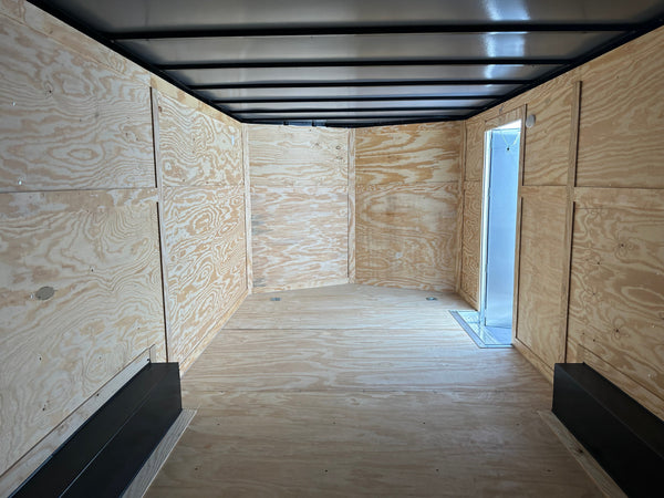 Panther Cargo Enclosed Car Trailer 8.5'x20' 7k Ramp Door White Panther Cargo Trailers