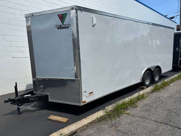 Panther Cargo 8.5’x20′ Enclosed Car Trailer 7k Ramp Door White