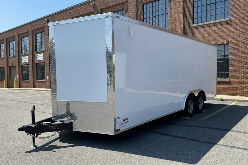 *Scratch and Dent* Panther Cargo Enclosed Car Trailer 8.5'x20' 7k Ramp Door White Extra Height Panther Cargo Trailers