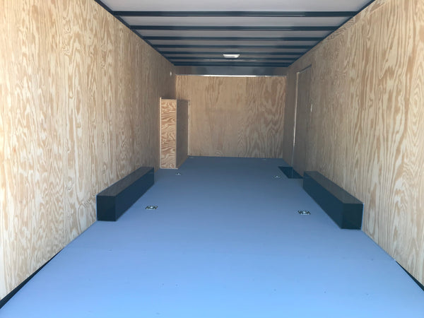 Car Mate Enclosed Car Hauler 8.5'x22' Fuel Tank 9990 GVWR BLACK
