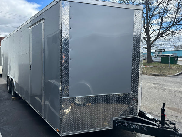 Panther Cargo Trailers  Car Trailer 8.5'x24' 7k Ramp Door Silver