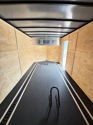 Panther Cargo Trailers  Car Trailer 8.5'x28' 10k Car Hauler Black Panther Cargo Trailers