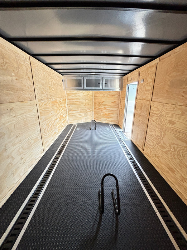 Panther Cargo Trailers  Car Trailer 8.5'x28' 10k Car Hauler Black Panther Cargo Trailers