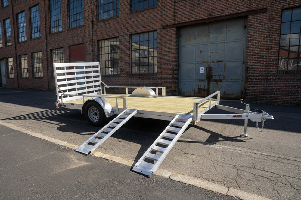 High Country Aluminum Utility Trailer 80"x14' w/ D-Rings and ATV Side Ramps Ron's Toy Shop, Inc.