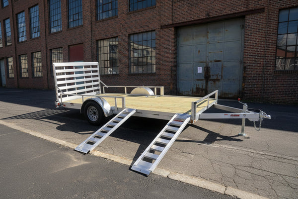 High Country Aluminum Utility Trailer 80"x14' w/ D-Rings and ATV Side Ramps High Country Trailers
