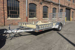 High Country Aluminum Utility Trailer 80"x14' w/ D-Rings and ATV Side Ramps High Country Trailers